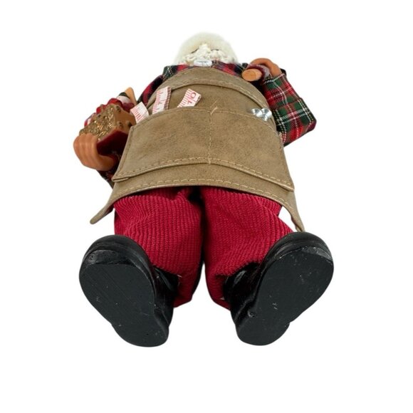Christmas Carpenter Santa Claus Figurine 11 in Tools Toy Box Holiday Decor - Picture 8 of 8